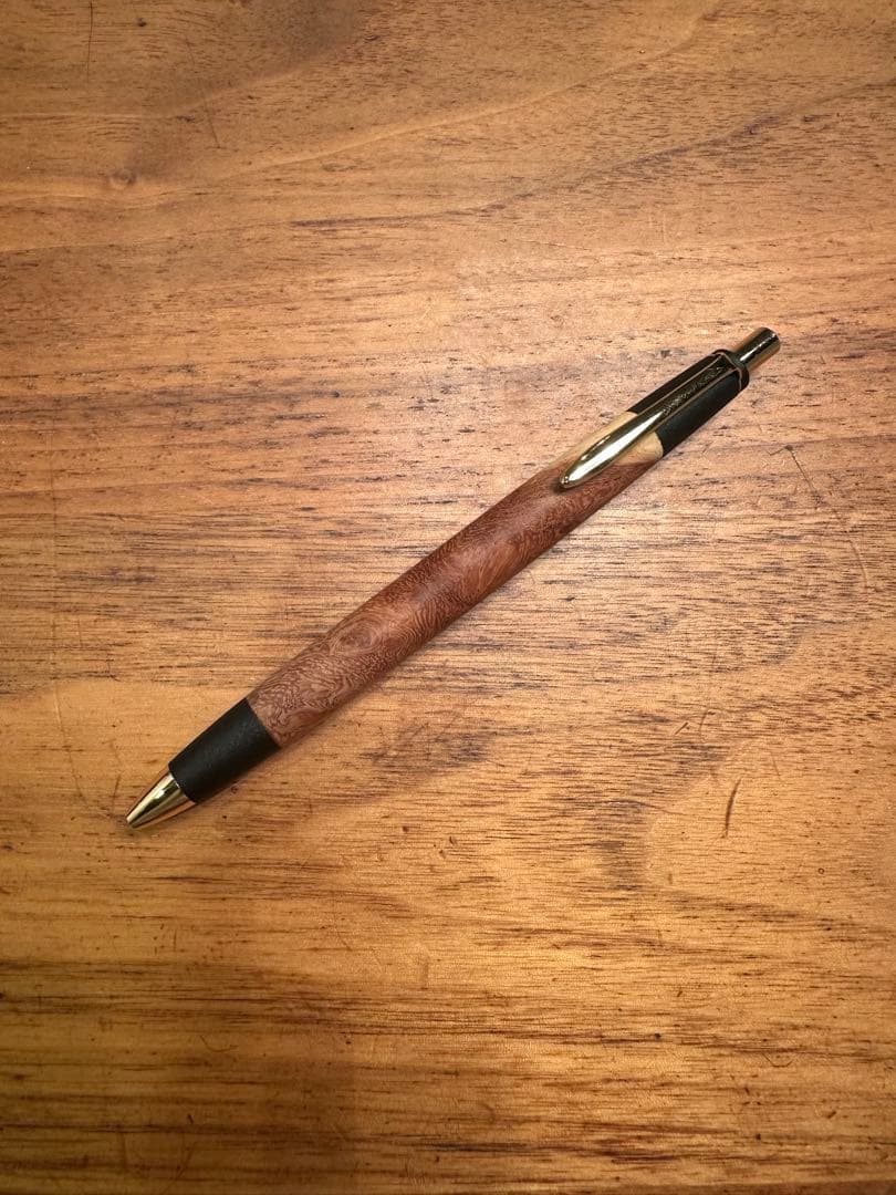 ボナンペン 花梨紅白 シャーペン 0.5 真鍮金具