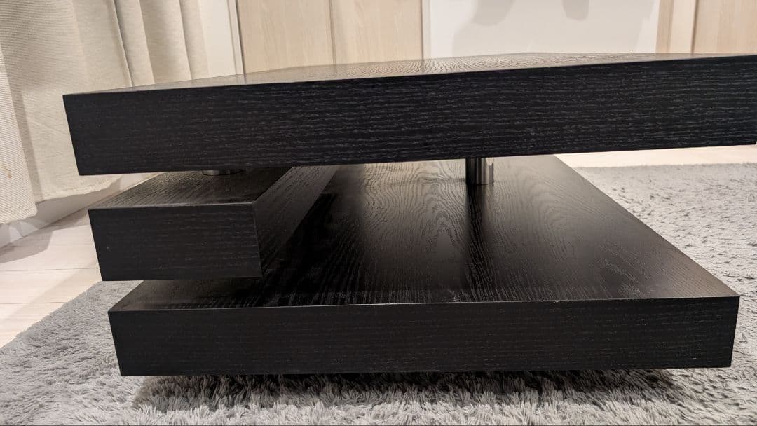 おしゃれ　 ローテーブル 木目ブラック