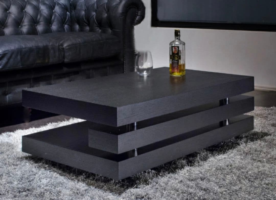 おしゃれ　 ローテーブル 木目ブラック