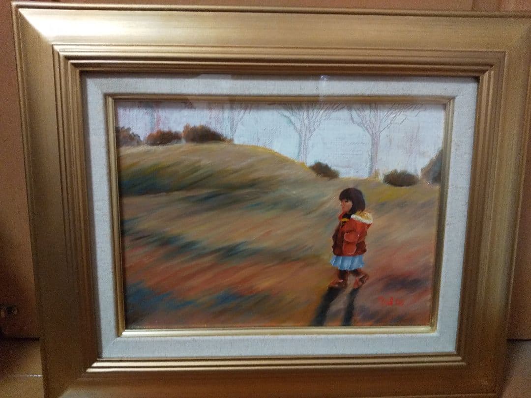 油彩　F４号　秋風