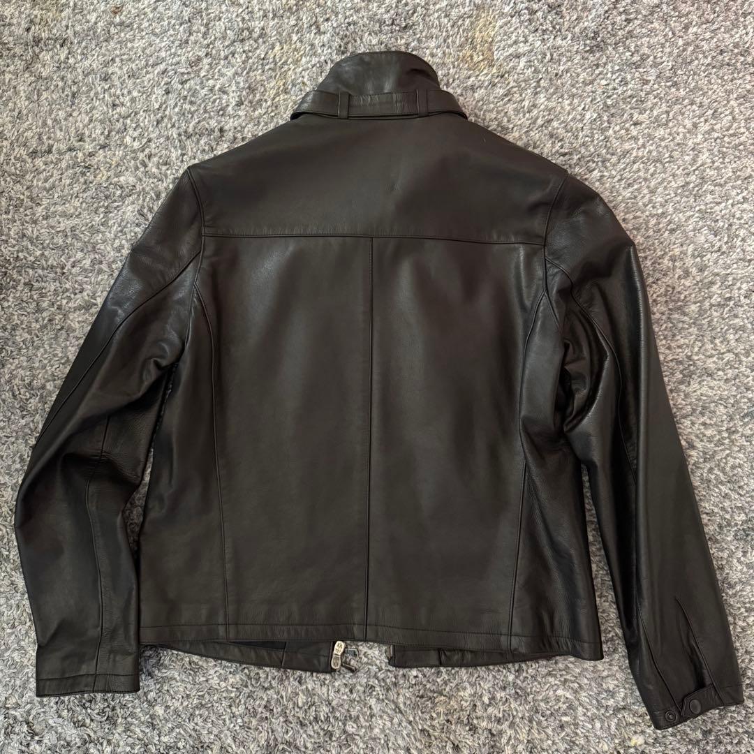CINQUANTA チンクアンタ シングルライダースジャケット 牛革 黒 46