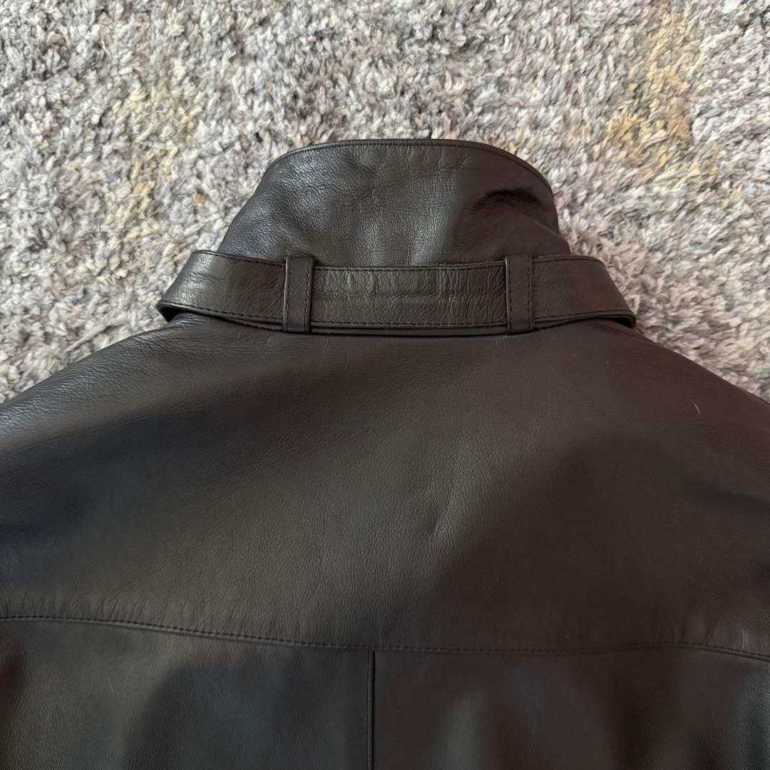 CINQUANTA チンクアンタ シングルライダースジャケット 牛革 黒 46