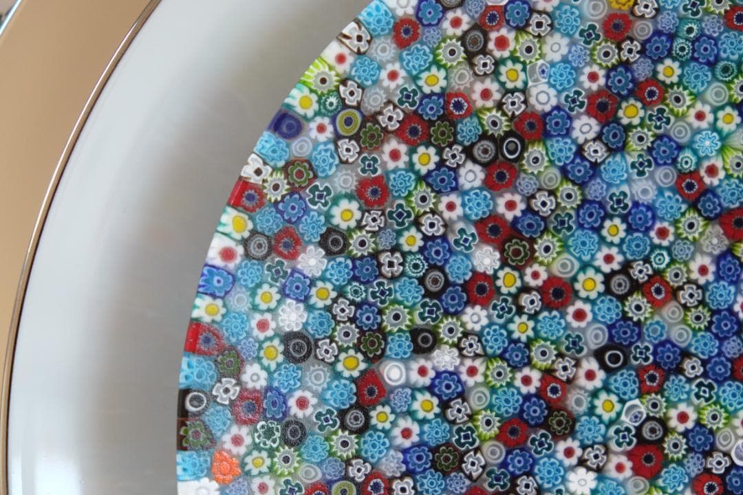 ベネチアンガラス ヴェネチアンガラス ミルフィオリ プレート グラス 江波冨士子