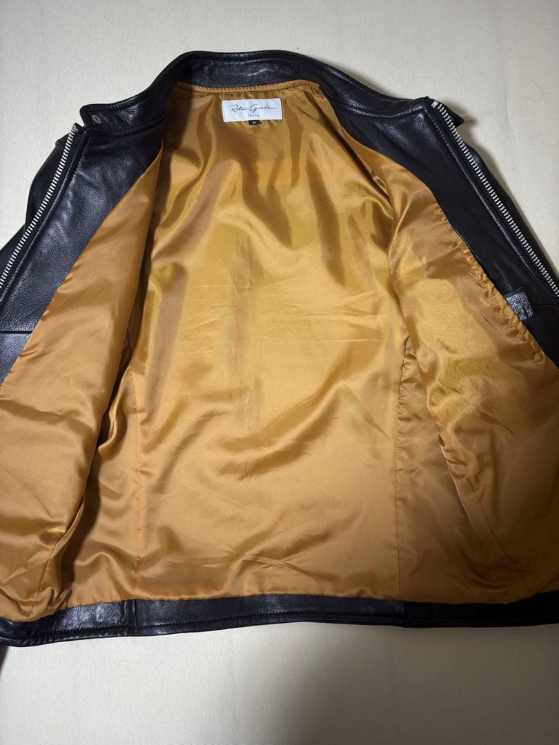 Retro Grade 黒レザーシングルライダースジャケット M