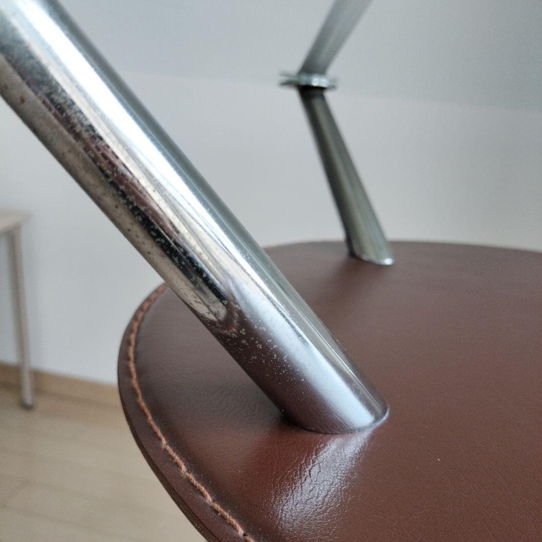 【テーブルのみ】ガラストップ　ダイニングテーブル　円形　ラウンド　ブラウン