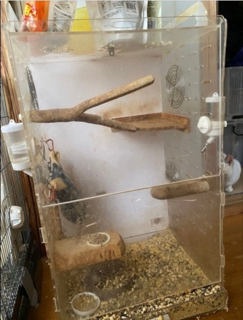 アクリル製ケージ 390mm高 通気口付き