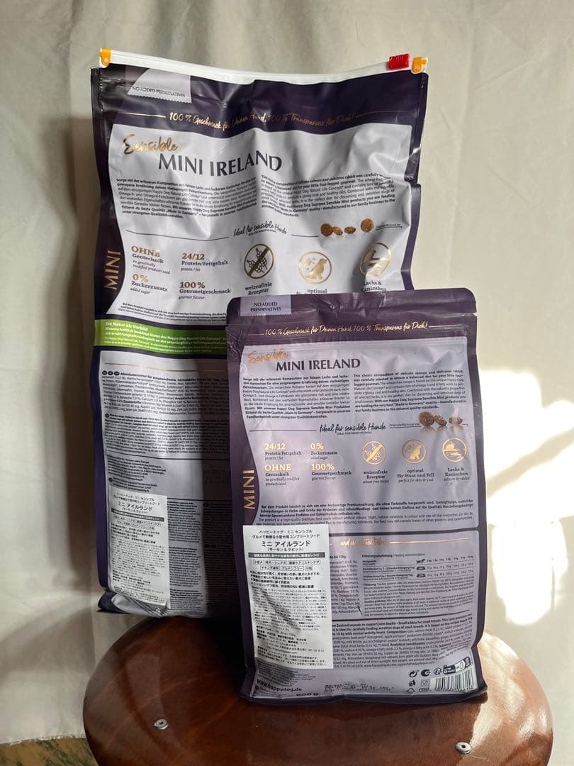 HAPPYDOG アイルランド サーモンとウサギ ４kg とおまけの800g