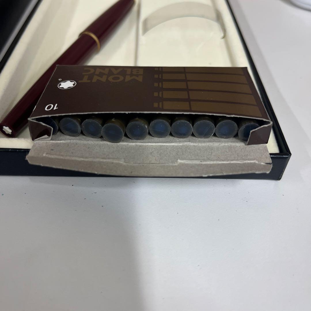 MontBlanc モンブラン 万年筆 14k ボルドーケース インク10本付き