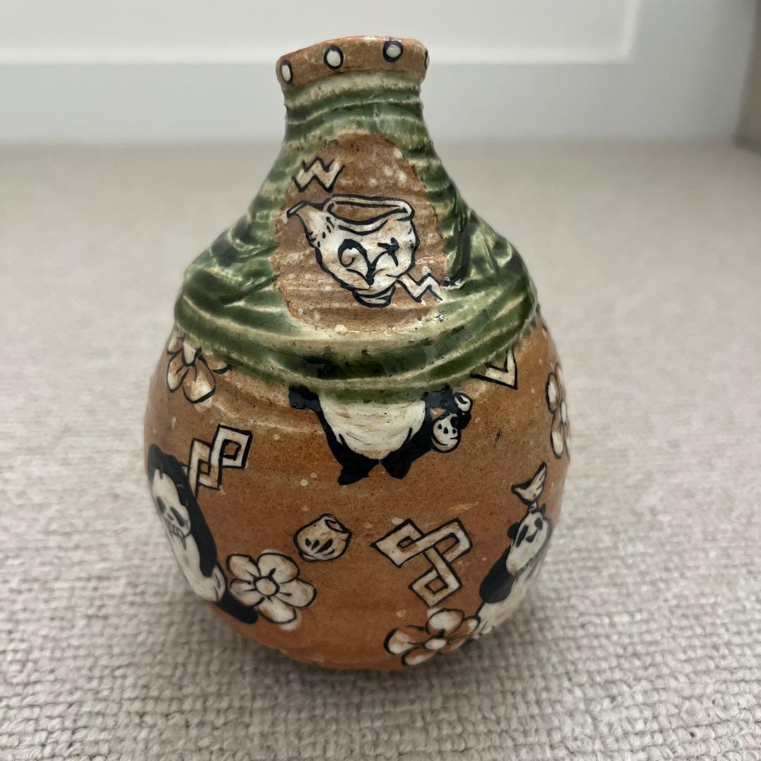 【新品】完売作家　池田省吾　徳利　種子島　無比　パンダ　織部