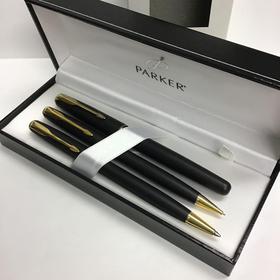 ❣️PAPKERパーカー❣️ソネットブラック 18金ペン万年筆/BP/SP3本セット