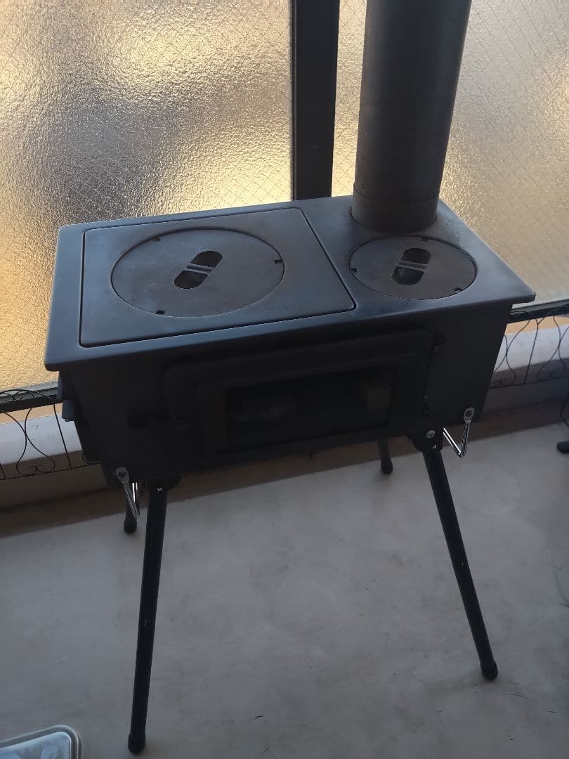 CAPTAIN STAG 薪ストーブ 煙突付き