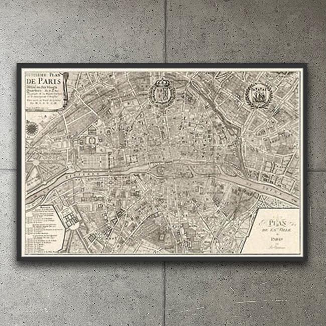 額装品/Plan de la Ville/ニコラスデファー/アートポスター