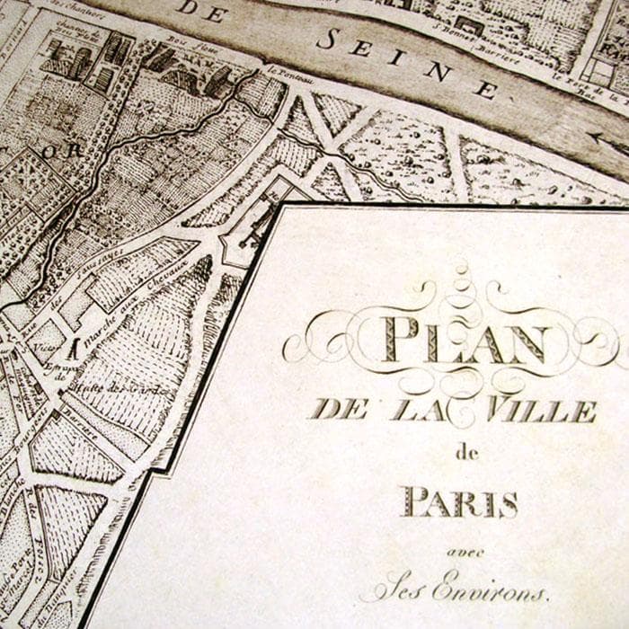 額装品/Plan de la Ville/ニコラスデファー/アートポスター