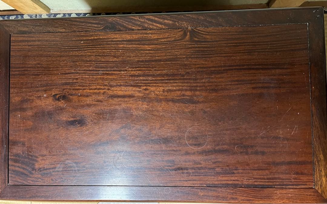 K186 唐木家具　彫刻　茶棚　アンティーク