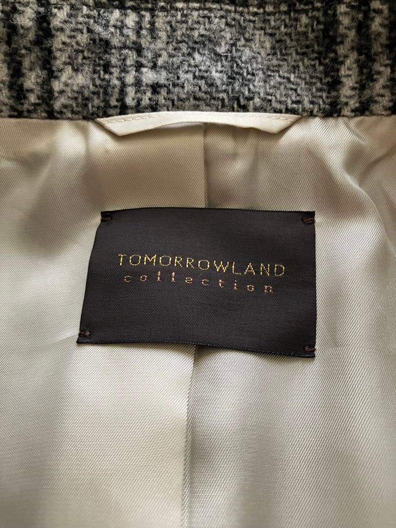 ★美品★TOMORROWLAND ブロークングレンチェック ダブルブレストコート