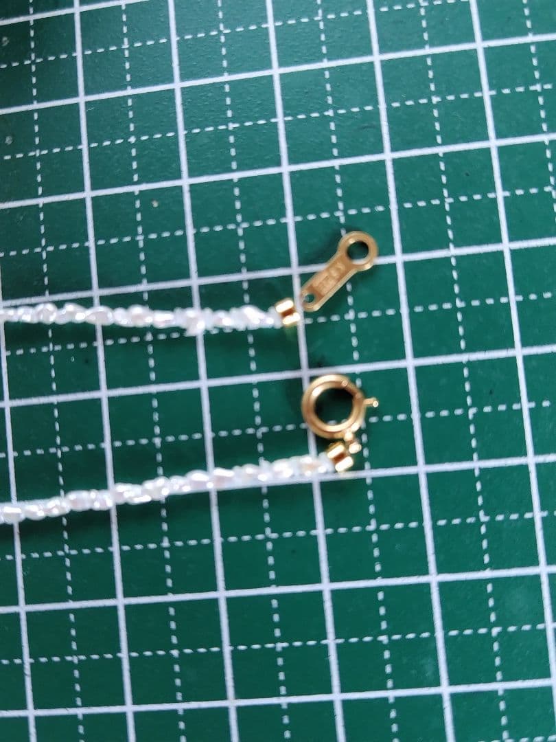 K18 エメラルド、あこや真珠芥子パール ネックレス