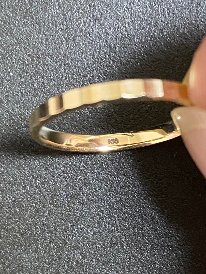 K10 地金リング 2本セット ゴールド