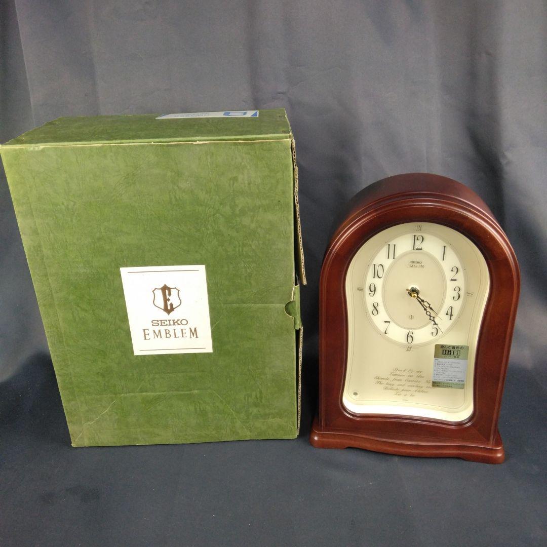 未使用 置時計 セイコー HW468B EMBLEM 置時計 SEIKO