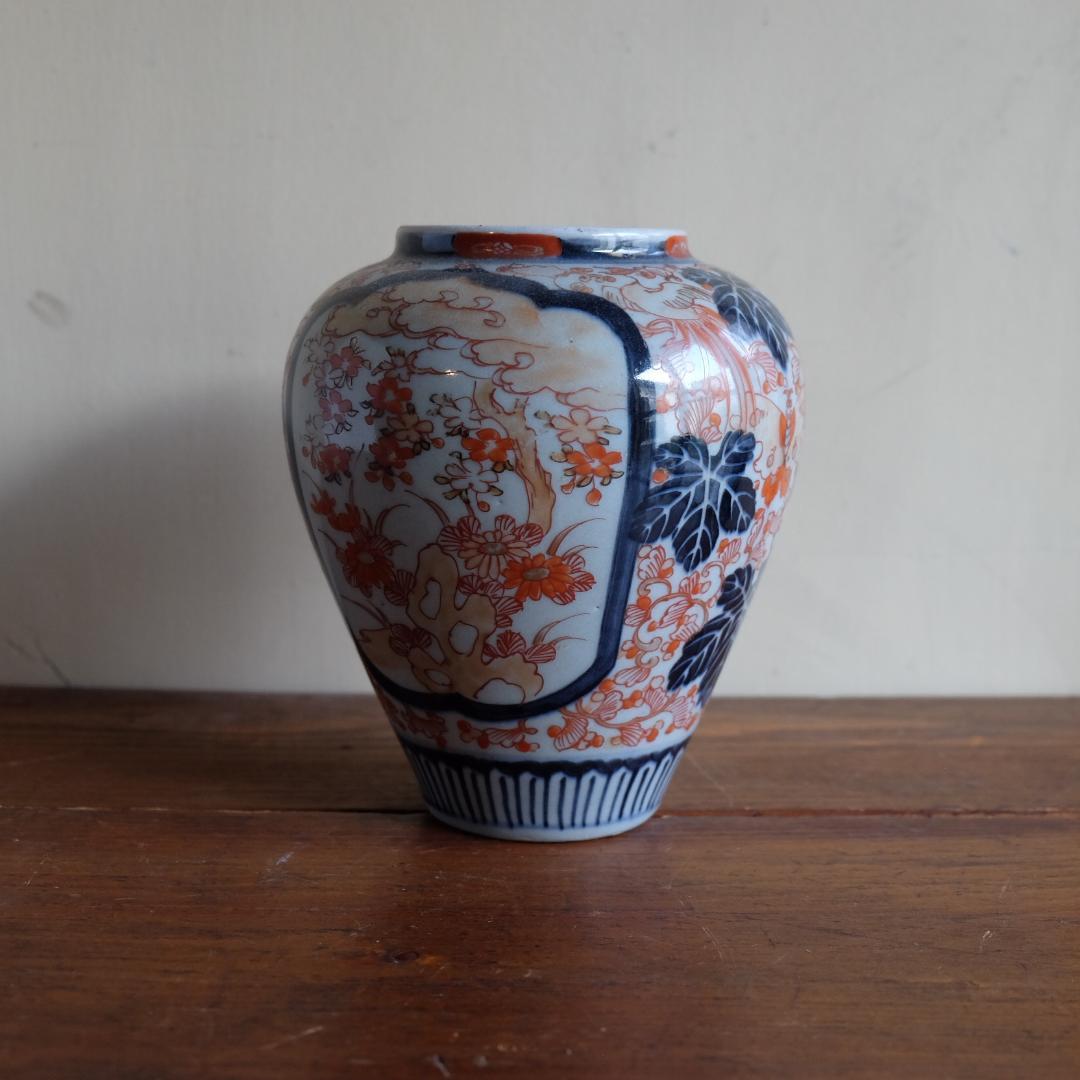 古伊万里／染錦／色絵壺／染付