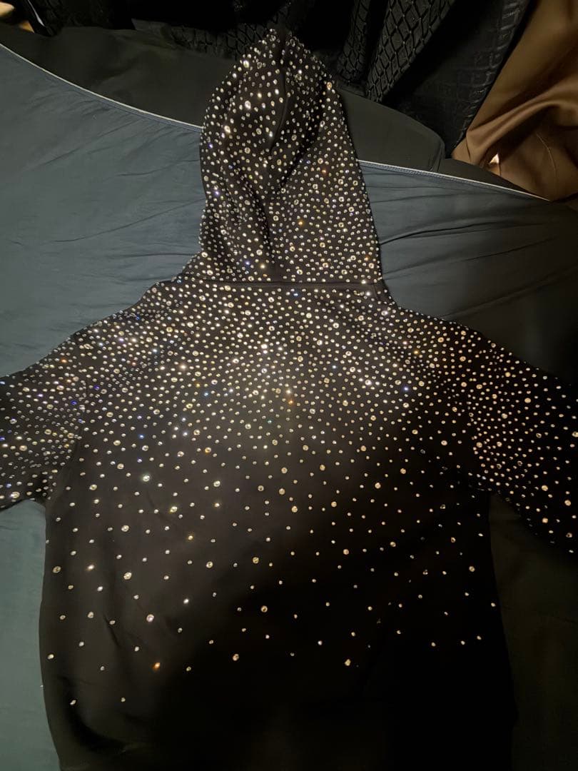 PAIN LOVE painloveライトストーンダブルジップパーカーサイズXS