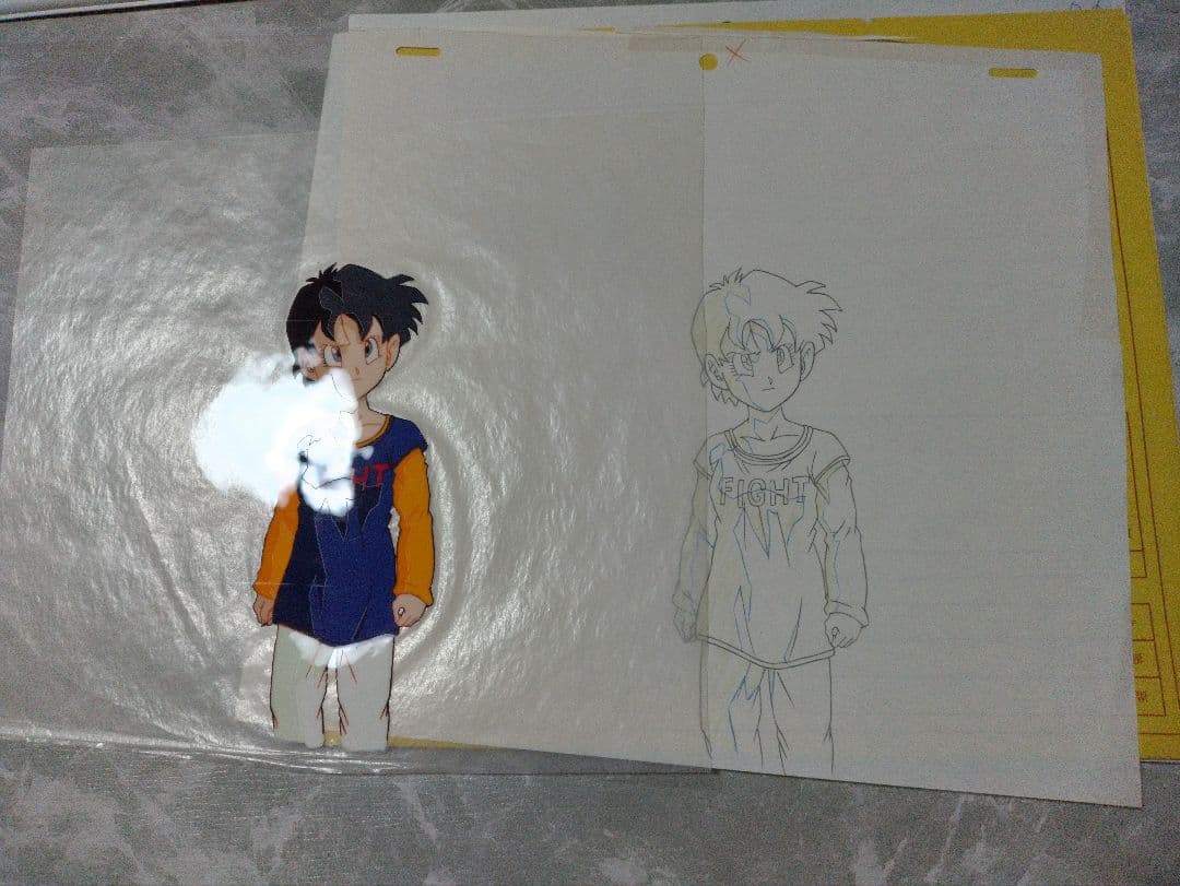 ドラゴンボールZ セル画　孫悟空 超サイヤ人3 ビーデル
