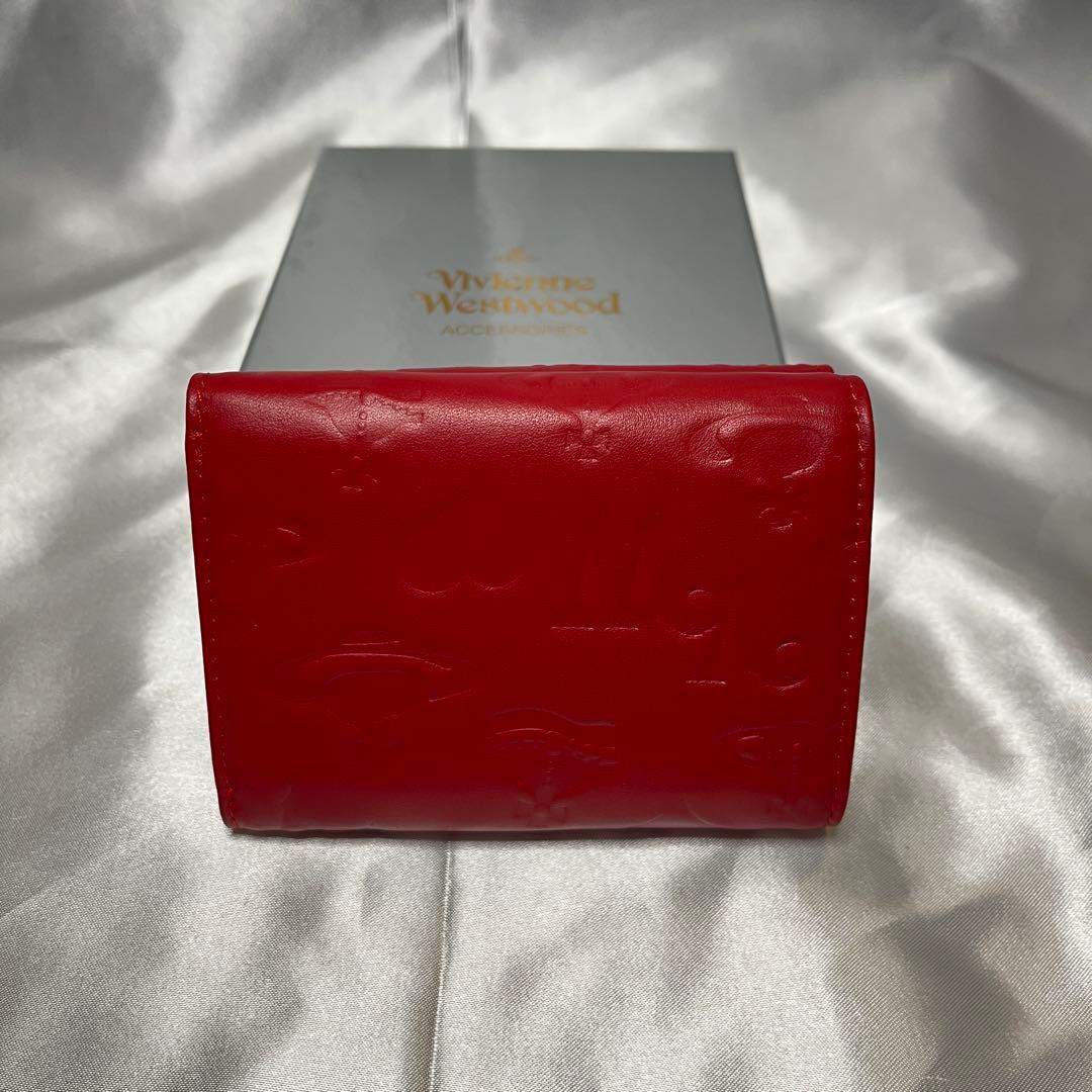 新品 Vivienne Westwood レッド 三つ折り財布