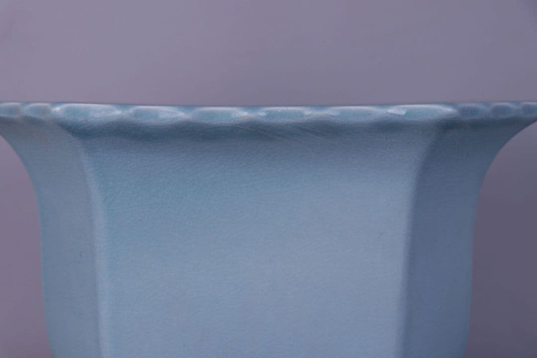 藍釉開片八方鉢 盆栽 多肉菖蒲盆栽 植木鉢 景德镇 装饰品 工艺品 置物