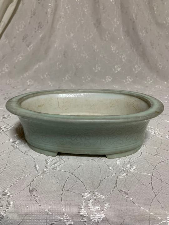 景徳鎮　正源製　楕円　盆栽鉢