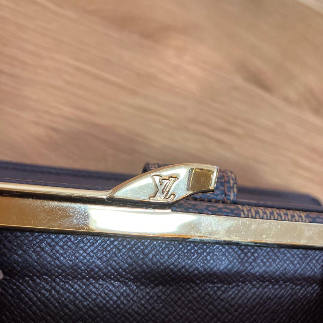 ルイ・ヴィトン　ダミエ　サイフ　二つ折り がま口財布