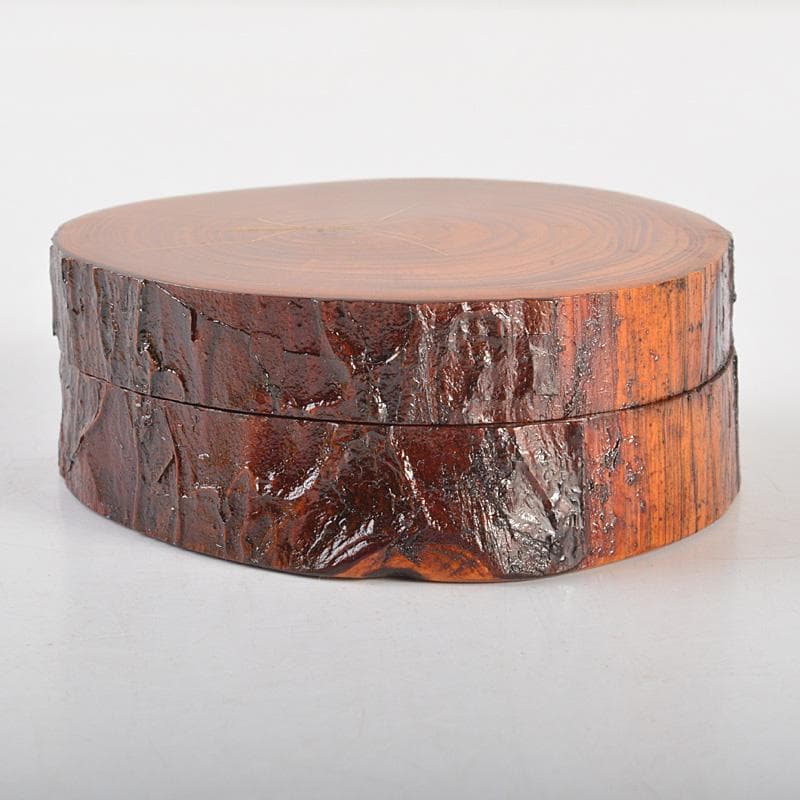 茶道具　道場宗廣作　水面蒔絵　松ノ木　香合　共箱　V　6334