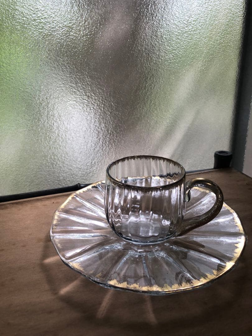 ◆215◆【希少】ドームナンシー DAUM NANCY 金彩縁ガラスソーサ 皿