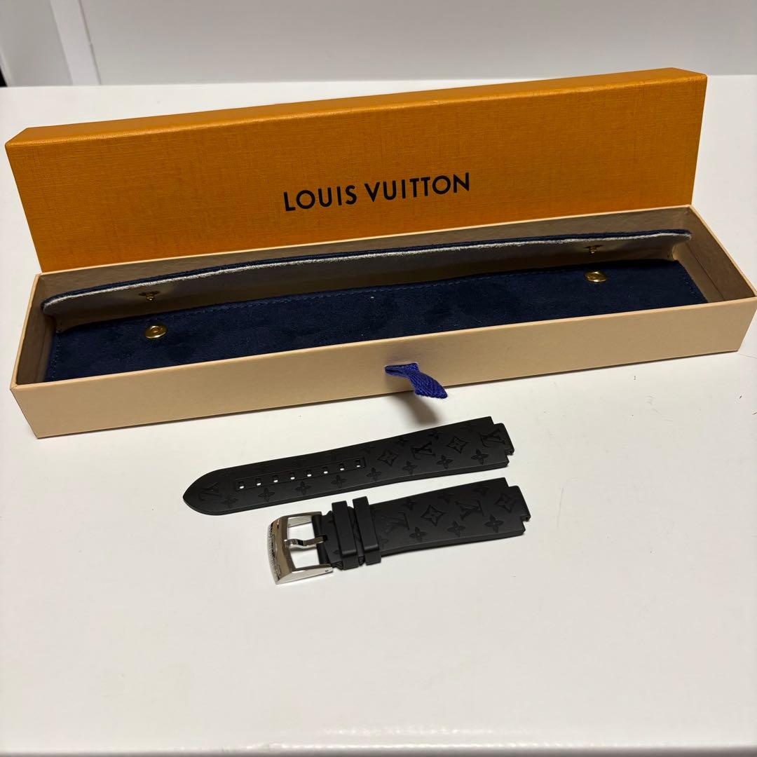 【美品】ルイヴィトン タンブール 替えベルト ラバーベルト モノグラム ブラック