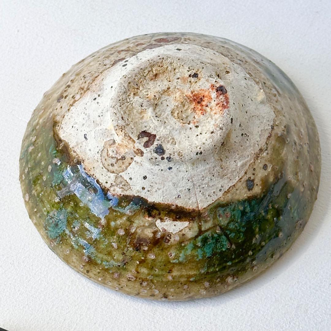 希少作★中島勝乃利『オリベ平茶盌』【師：鯉江良二】