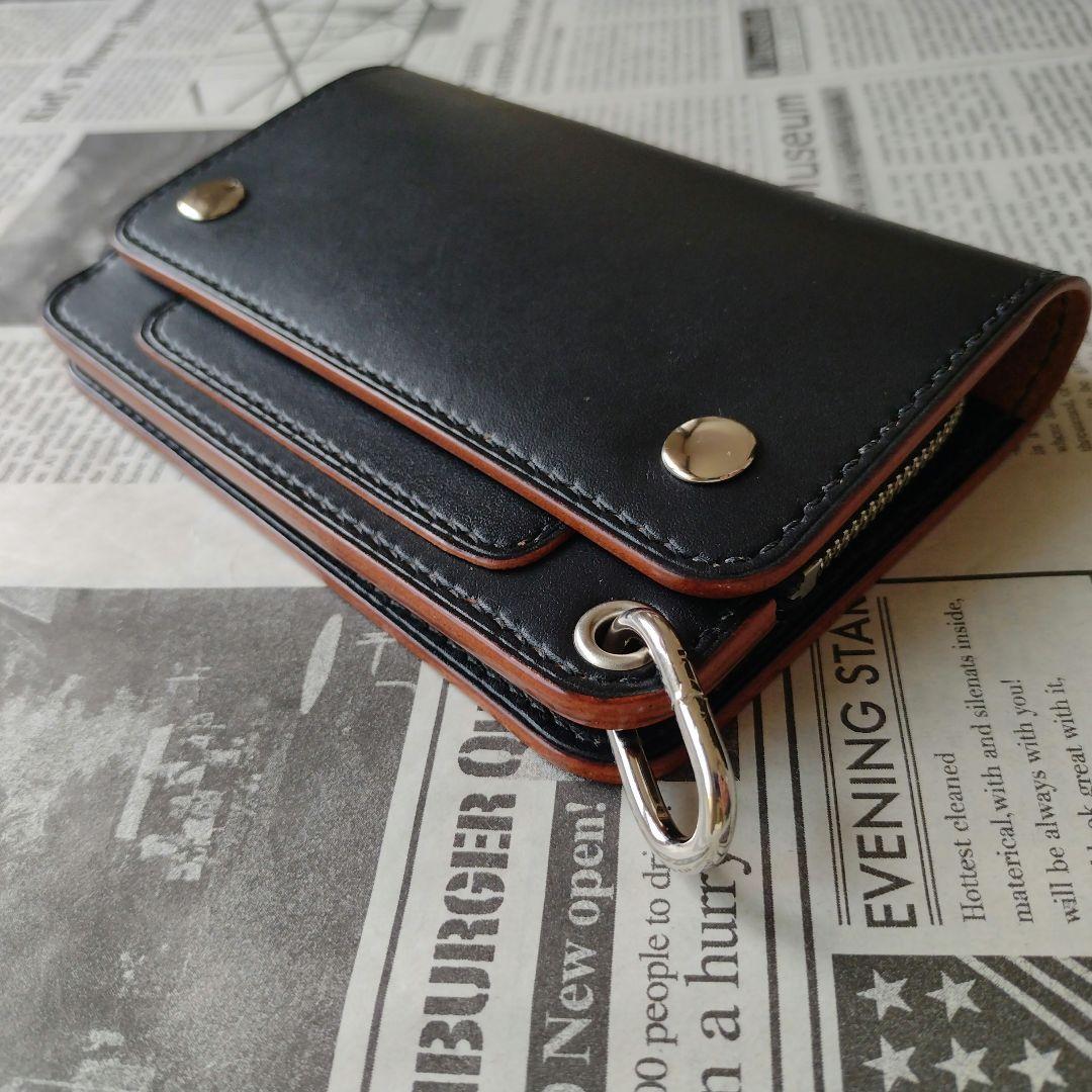 茶芯　2.5層　ミドルトラッカー　ウォレット　栃木レザー