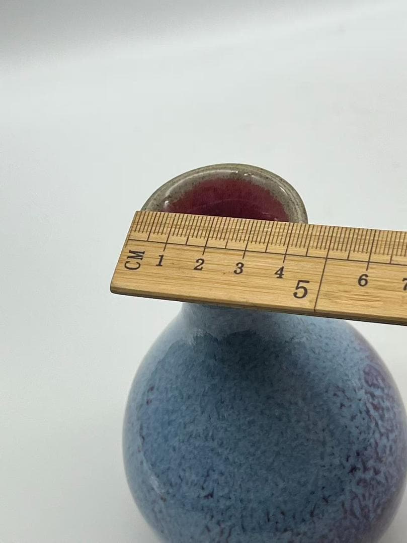 民国時代　鈞瓷 鈞窯　窯変釉小瓶　精美 花入花瓶　茶道具 中国美術(A-85)