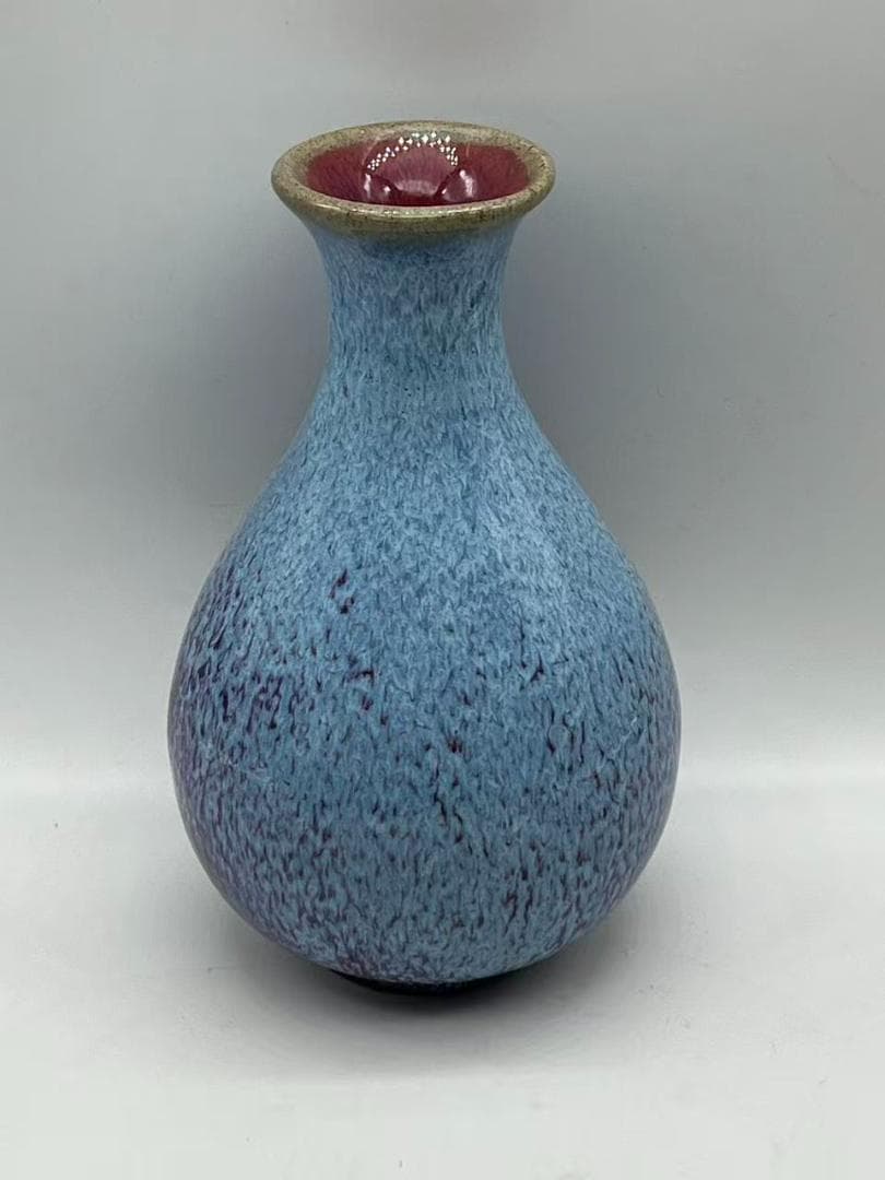 民国時代　鈞瓷 鈞窯　窯変釉小瓶　精美 花入花瓶　茶道具 中国美術(A-85)