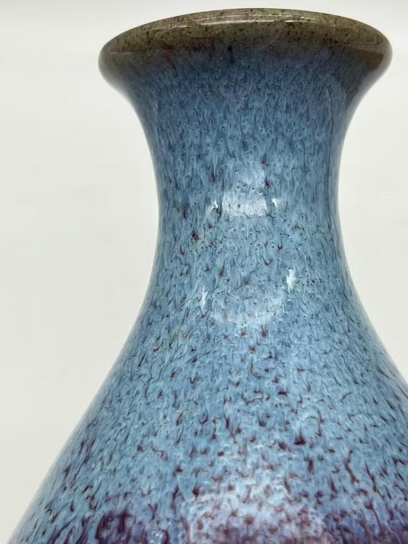 民国時代　鈞瓷 鈞窯　窯変釉小瓶　精美 花入花瓶　茶道具 中国美術(A-85)