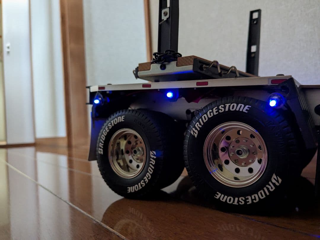 タミヤ　1/14　キングハウラー、ポールトレーラー、タイヤ等