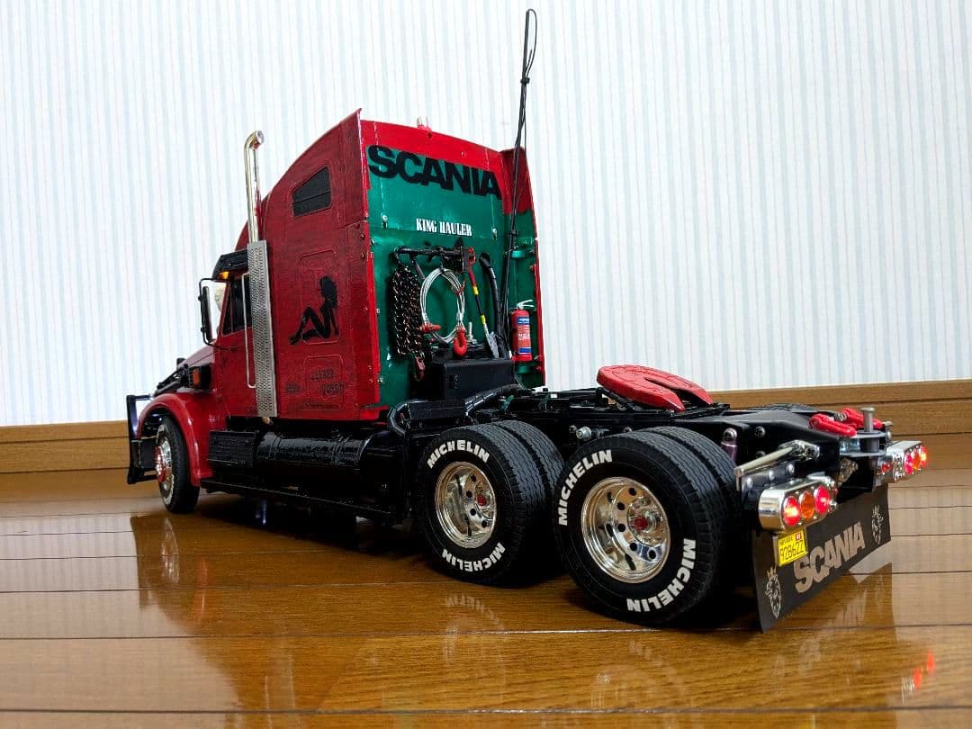 タミヤ　1/14　キングハウラー、ポールトレーラー、タイヤ等