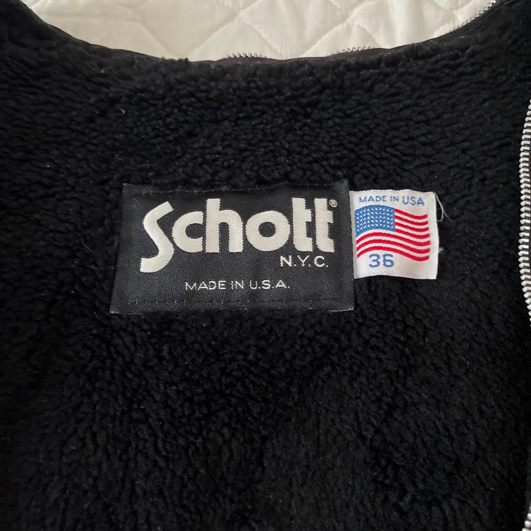 Schott《定番》シングルブラックライダースジャケット サイズ36