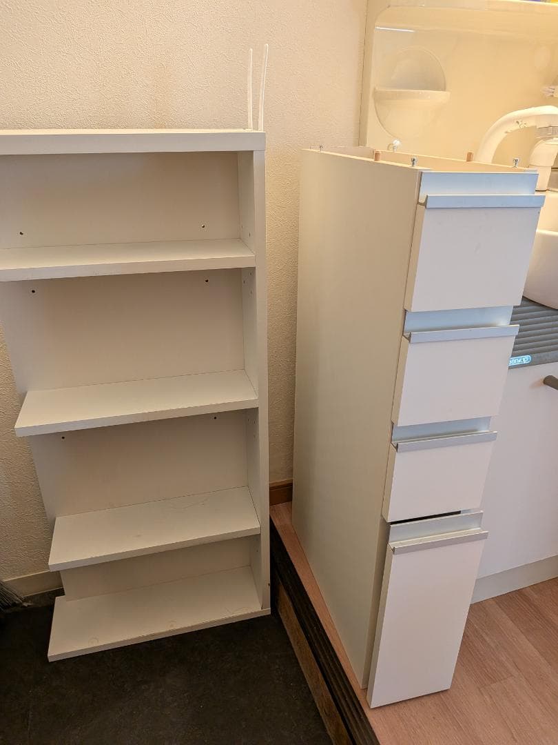 送料込み　サイズが選べる隙間サニタリーラック　(A／15×45.5)