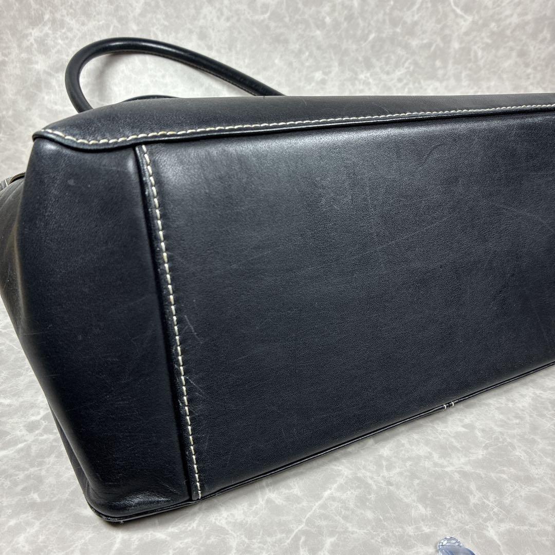 PORTER ポーター 黒レザー トートバッグ 本革 A4ビジネス ショルダー