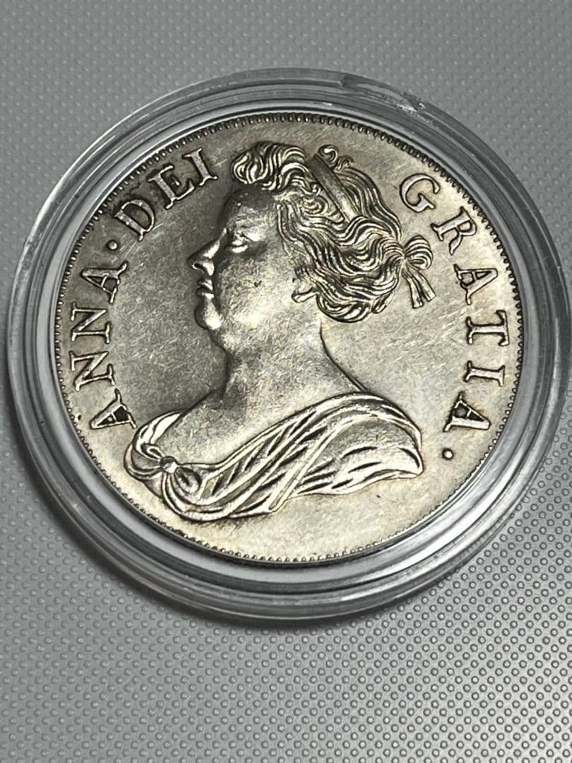 イングランド 1クラウン 1703年　アン女王　大型銀貨