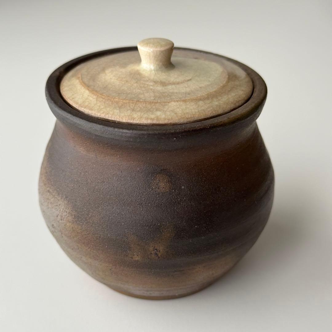 嶋村白山 備前 壺 小壺 蓋なし品