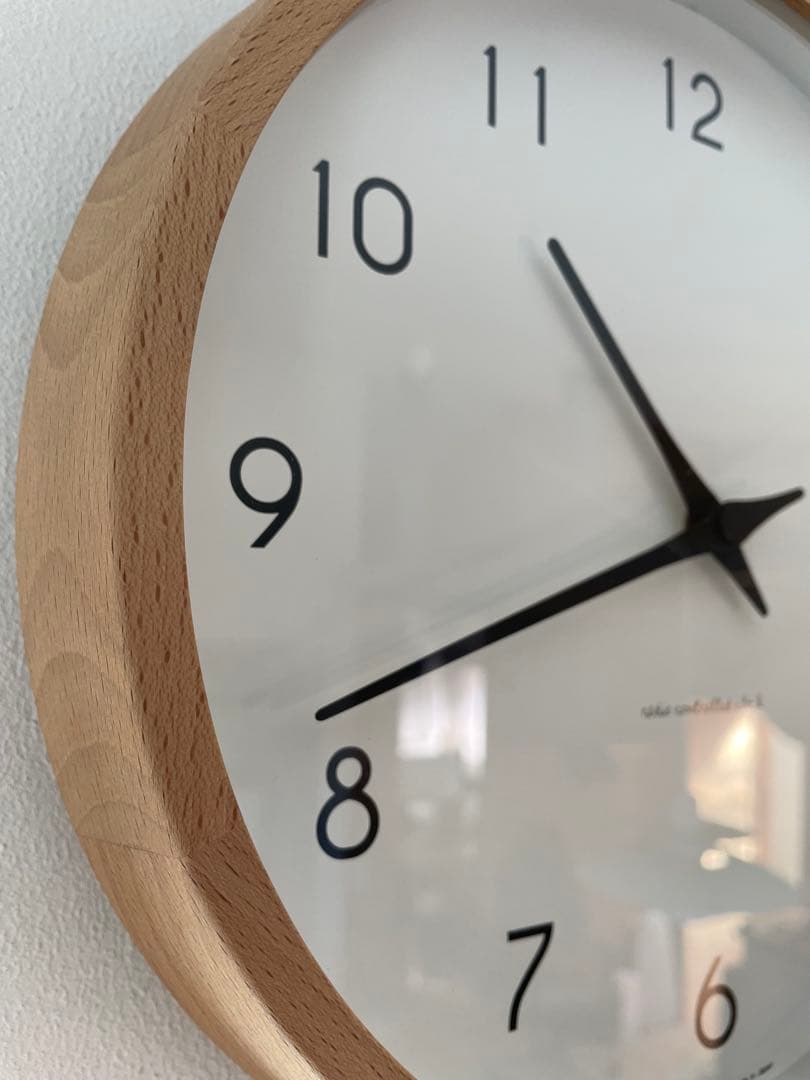 Lemnos 電波時計 壁掛け　無垢木製フレーム