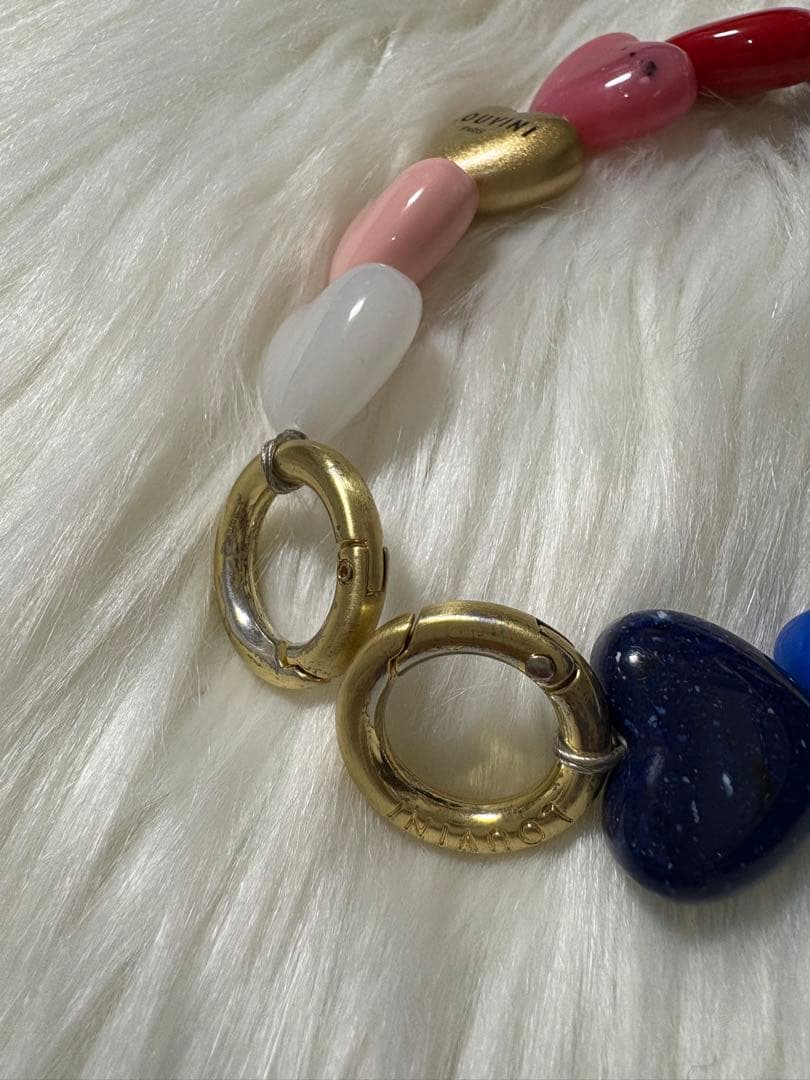 LOUVINI PARISルヴィニパリ ハート型ストラップ レインボー