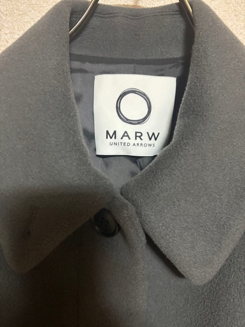 美品　marw （マルゥ）united arrows コクーンコート　グレー