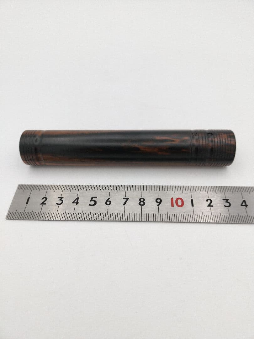 a830 【新品・未使用】香合 黒柿 横笛 角出俊平 木箱 加賀 山中 茶道具