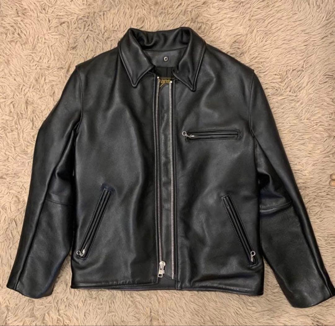 vanson 9D 別注 カウハイド BK 38