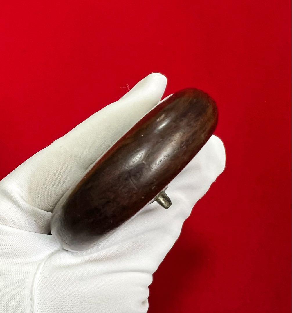 古美術 古道具アンティーク 木製根付け 提げ物 饅頭根付 古根付 腰提げ 提物